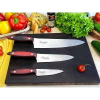 Набор из 3-х кухонных ножей Alexander AUS-8 Satin, Kizlyar Supreme купить в Воронеже