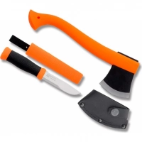 Набор Morakniv Outdoor Kit Orange, нож Morakniv 2000 нержавеющая сталь, цвет оранжевый + топор купить в 